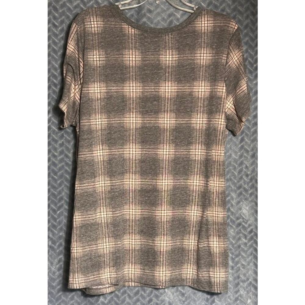 Torrid NWT Classic Fit Crew Neck Tee Sze 2X Grey Plaid Collegiate Preppy Sporty - Picture 4 of 5